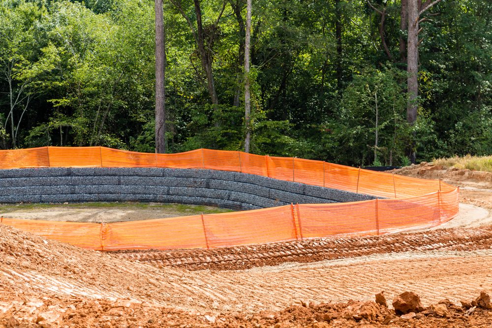 erosion control fencing construction site